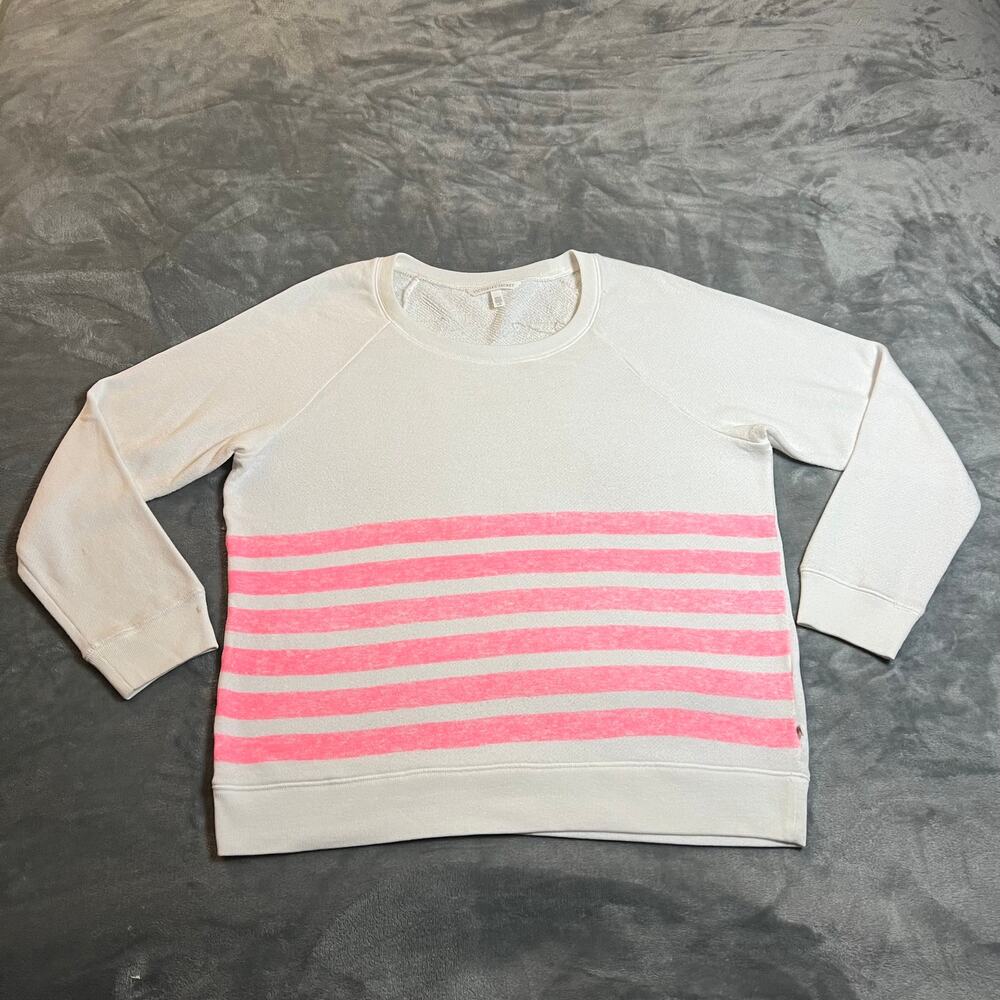 Victoria's Secret Crewneck Stripe Sweatshirt Size Large Casual Loungewear